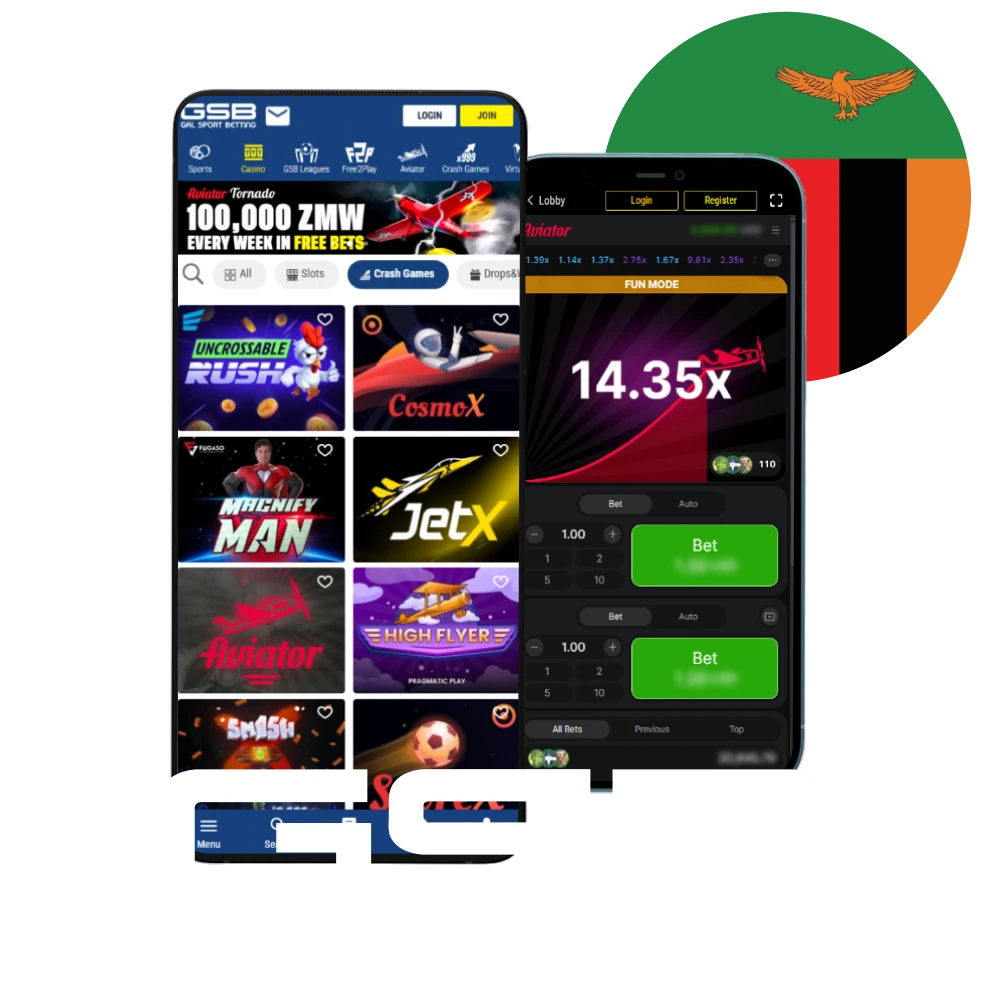 Play the Aviator game on the GSB casino platform to win big prizes.