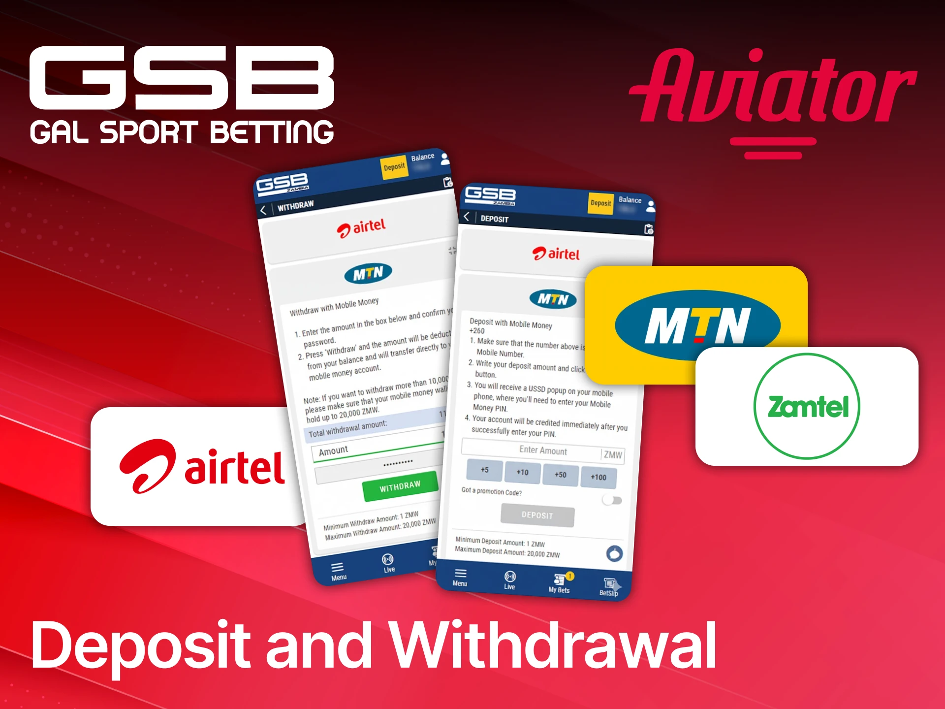 Review all GSB deposit and withdrawal methods to secure funds for Aviator.