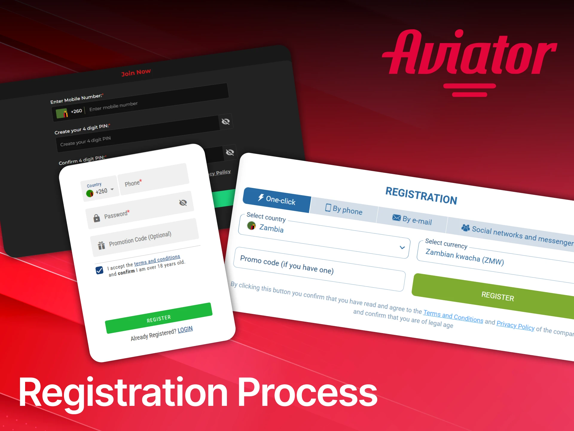 Complete the quick registration process to access your account and launch Aviator.