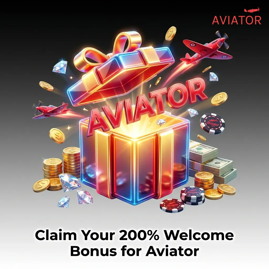 Casino welcome bonus banner showing 200% deposit match up to 5,200 ZMW for new Aviator game players