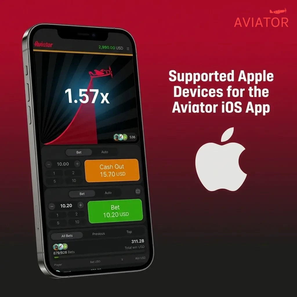 Apple devices compatible with Aviator iOS app including iPhone SE, iPhone 12 to 15 series and iPad Air 5th gen running iOS 12+