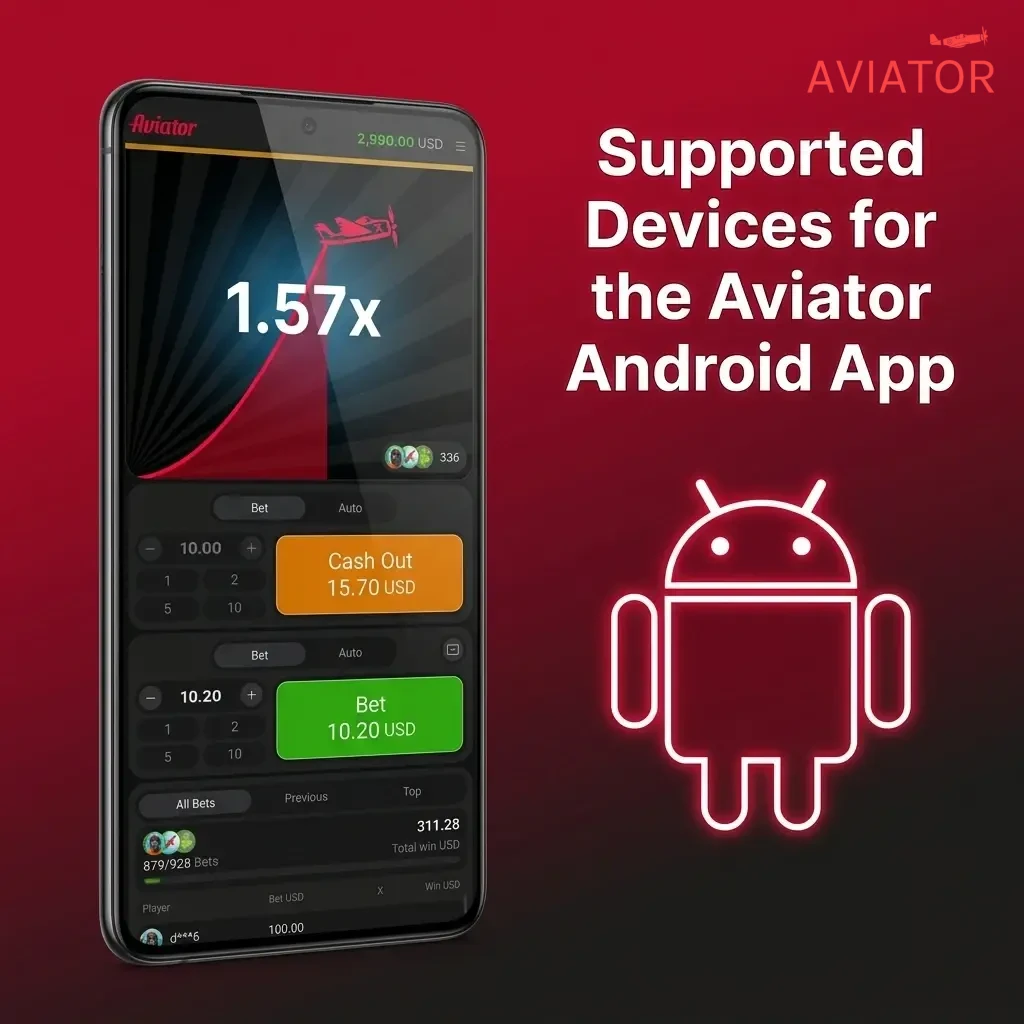 Aviator Android app tested on 10 devices from budget to flagship, Samsung Galaxy A12 to Galaxy S24, all crash-free