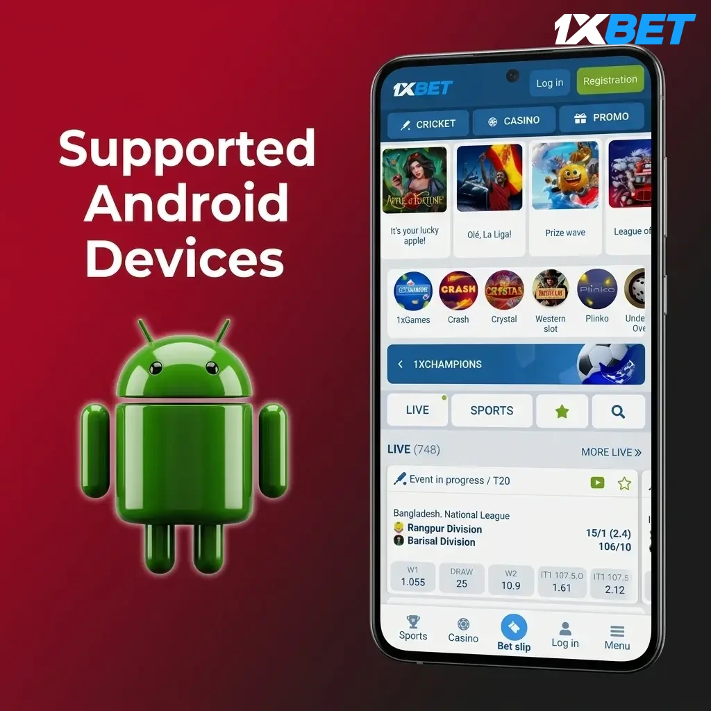 1xbet Aviator app tested on Android devices from Samsung, Redmi, Realme, Poco, OnePlus and Google Pixel across all segments