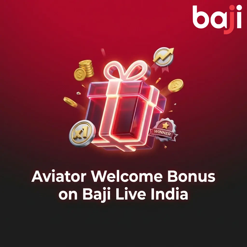 Baji Live 100% welcome bonus up to 1000 INR for new players to use on Aviator game in India