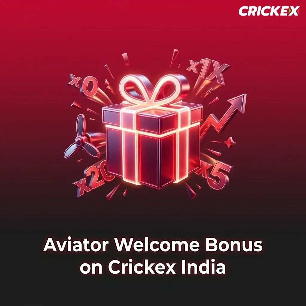Crickex India Aviator welcome bonus up to 100% on first deposit with INR 500 minimum and 10x wagering requirement