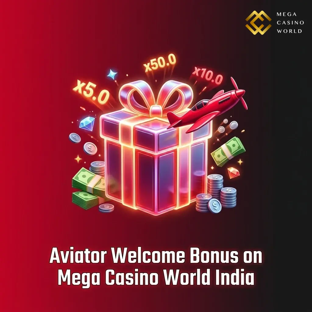 Mega Casino World India Aviator welcome bonus 50% up to ₹12,000 on first deposit of ₹1,000 or more