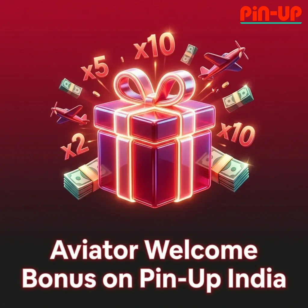 Pin-Up India welcome bonus up to 4,50,000 INR and 250 free spins for Aviator players on first deposit