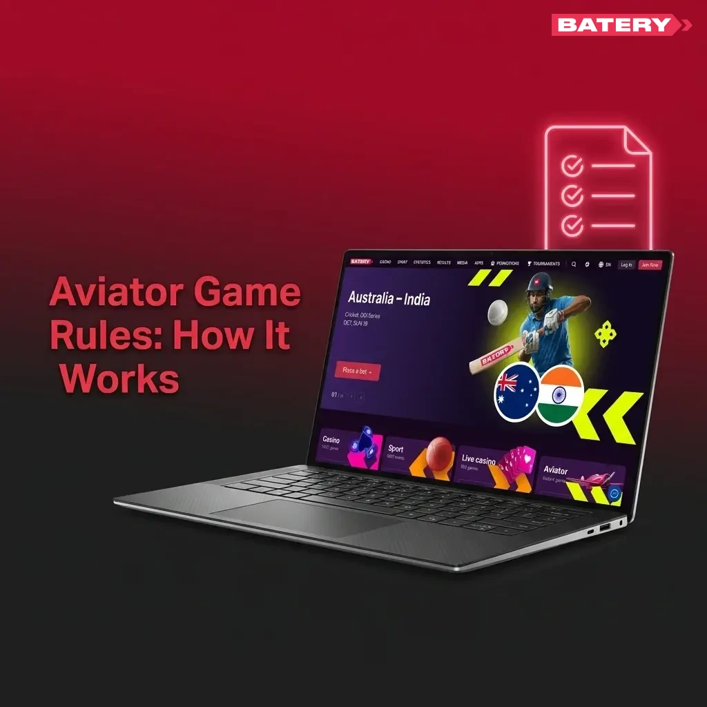 Aviator game rules showing rising multiplier, bet limits ₹10–₹10,000, and cash out before plane flies away