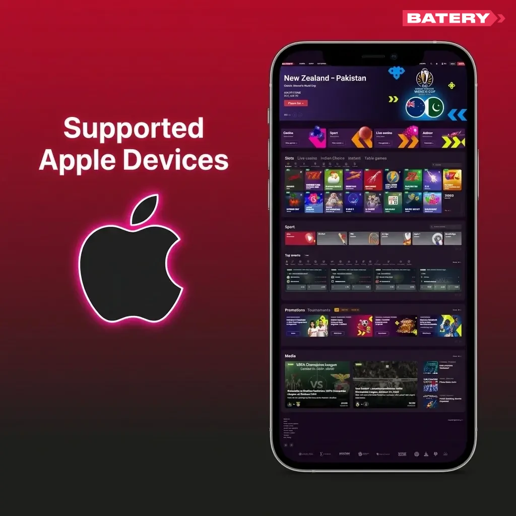 List of supported Apple iPhones and iPads running iOS 12 or later compatible with Batery PWA app