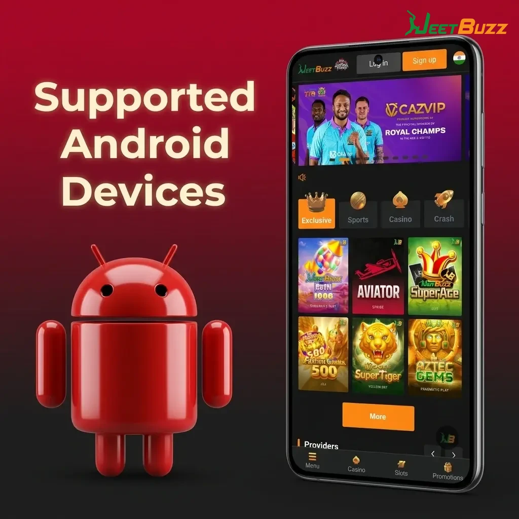 Supported Android devices for Jeetbuzz Aviator app across budget, mid-range, and flagship segments from 2020 to 2025