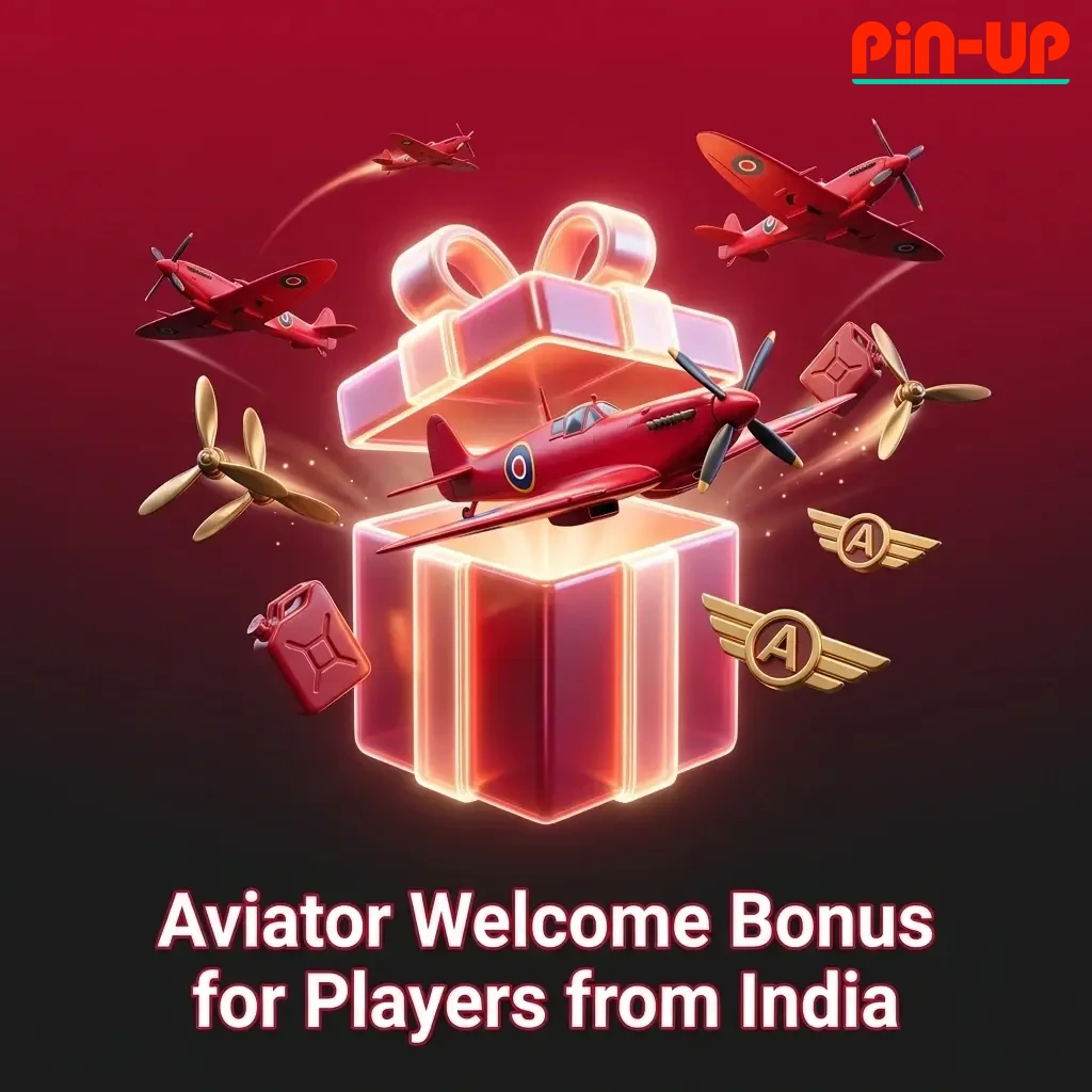 Pin-Up Aviator welcome bonus for Indian players offering up to 4,50,000 INR and 250 free spins on first deposit