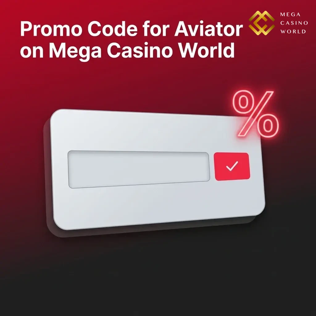 Promo code MCW50 entry field on Mega Casino World registration page to activate Aviator welcome bonus offer