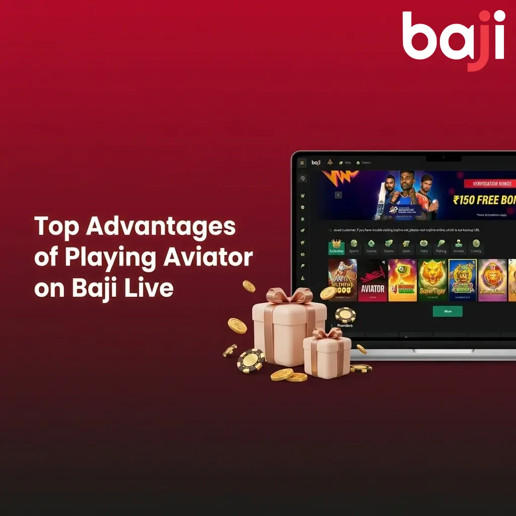 Baji Live Aviator game features including 97% RTP, auto cash-out, INR payments and live chat support