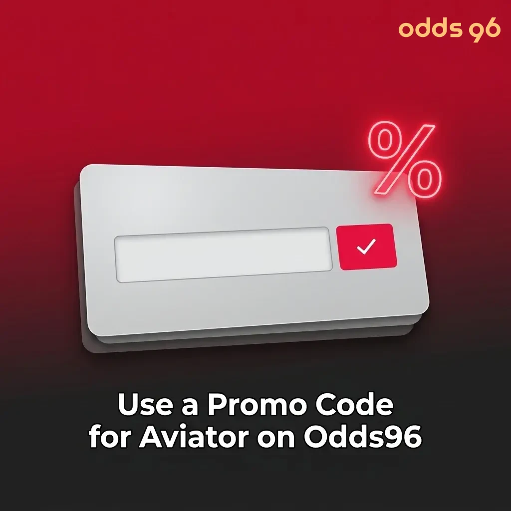 Odds96 promo code ODDS96BONUS entry field for Aviator bonus deposits in app registration or Bonuses section