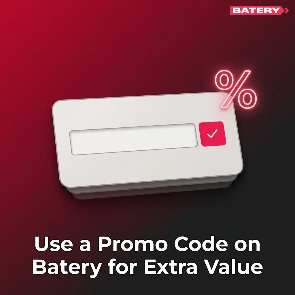 Batery promo code BATBONUS entry field during registration or Promotions tab for extra bonus rewards